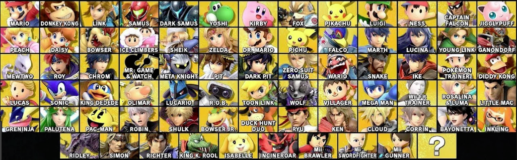 smash ultimate characters